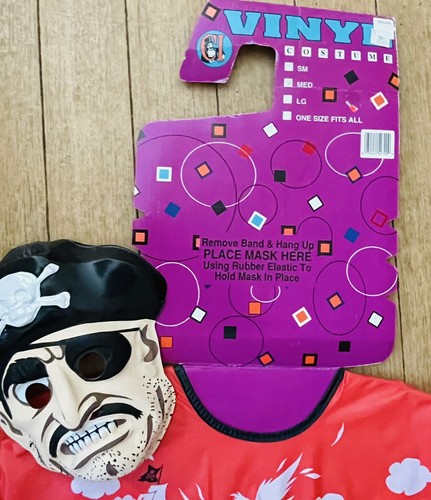 VINTAGE 1992 Collegeville Costume Halloween per bambini pirata con maschera NOS - Foto 2 di 6