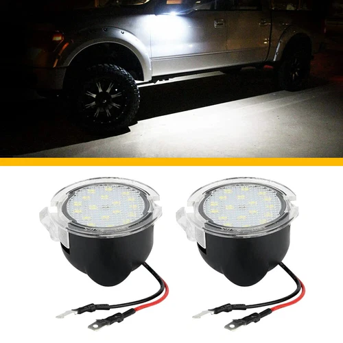 For Lincoln Navigator 07-2016 LED Side Rear View Mirror Puddle Light Bulbs 6000K