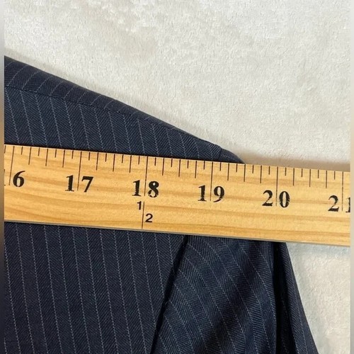 Brioni 42R Navy Stripe Suit MILLENIO 3 Button 2 Vent Fully Canvassed Italy Lux - Picture 10 of 16