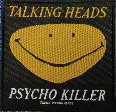   Talking Heads Psycho Killer gewebter Aufnäher woven Patch Neu & Official