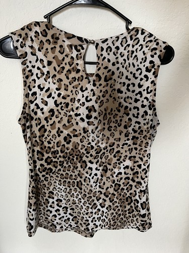 Jennie & Marlis Women’s Leopard Print Blouse Size Small - Picture 2 of 4