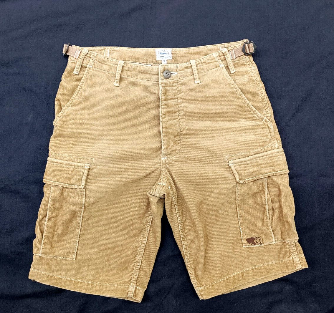 Pherrow's Khaki Corduroy Cargo Shorts Japan S Gem