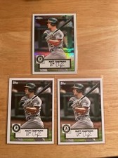 Matt Chapman 2021 Topps Series 1 1952 CHROME Refractor & Base Inserts! CLEAN!