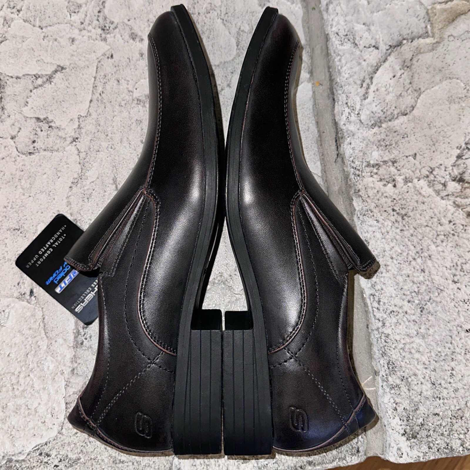 SAOLA Mocassini scarpe memory foam Skechers Street Dress collezione marrone raffreddato ad aria 8 5