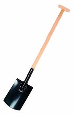 Hard Wooden Handle Square Mouth Heavy Duty Steel Head Garden Shovel Spade
