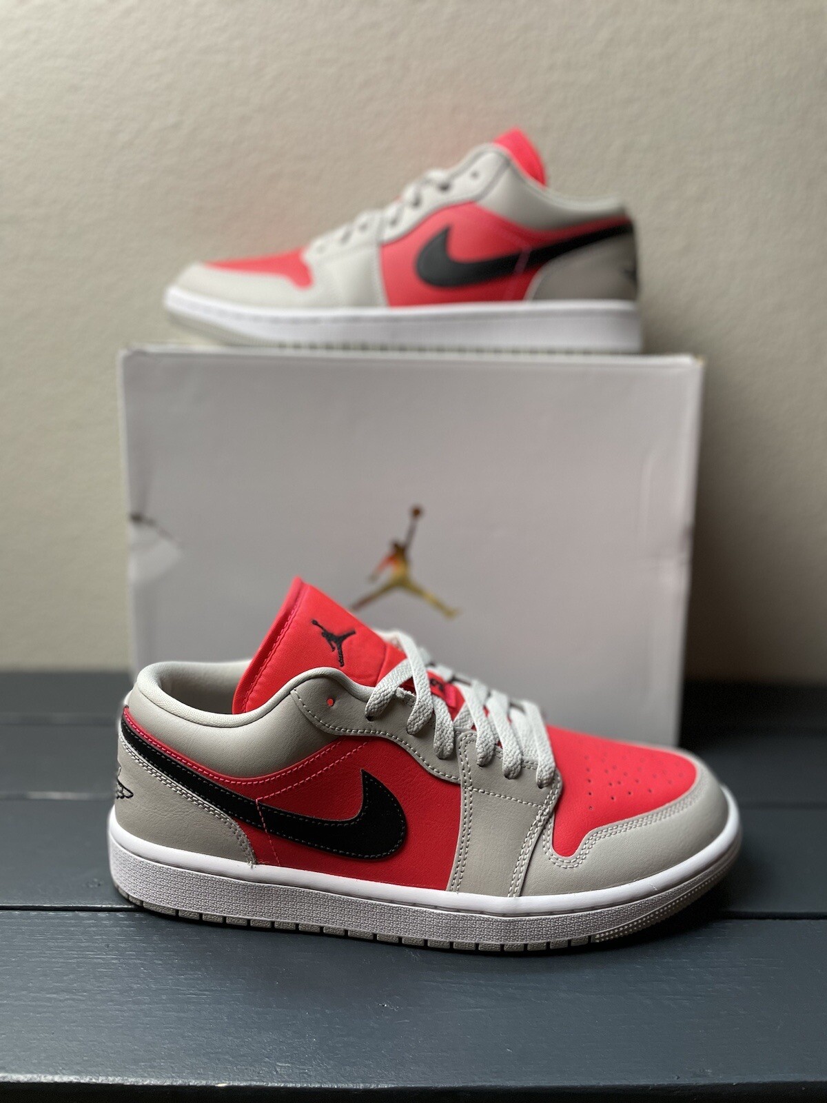 Air Jordan 1 Low Lite Iron Ore Siren Rojo DC0774-060 Mujer 10.5/Hombre Talla 9