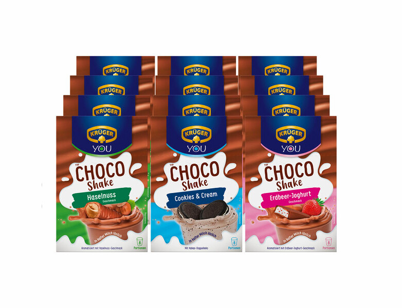 8 x 18g. Krüger Drinks Sommer Choco Shake Drei Verschiedene Geschmack, NEU & OVP