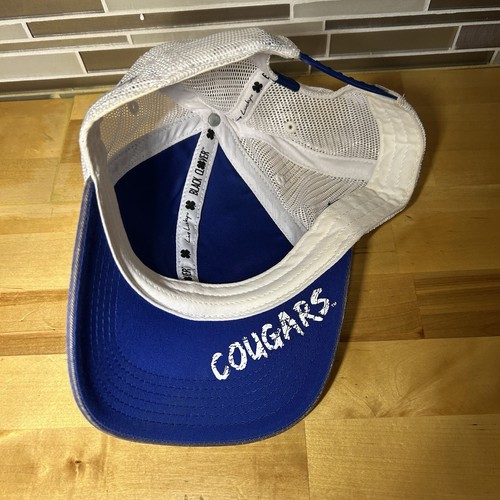 BYU Bingham Young University Cougars Black Clover Embossed Logo Trucker Hat OSFA - Picture 5 of 7