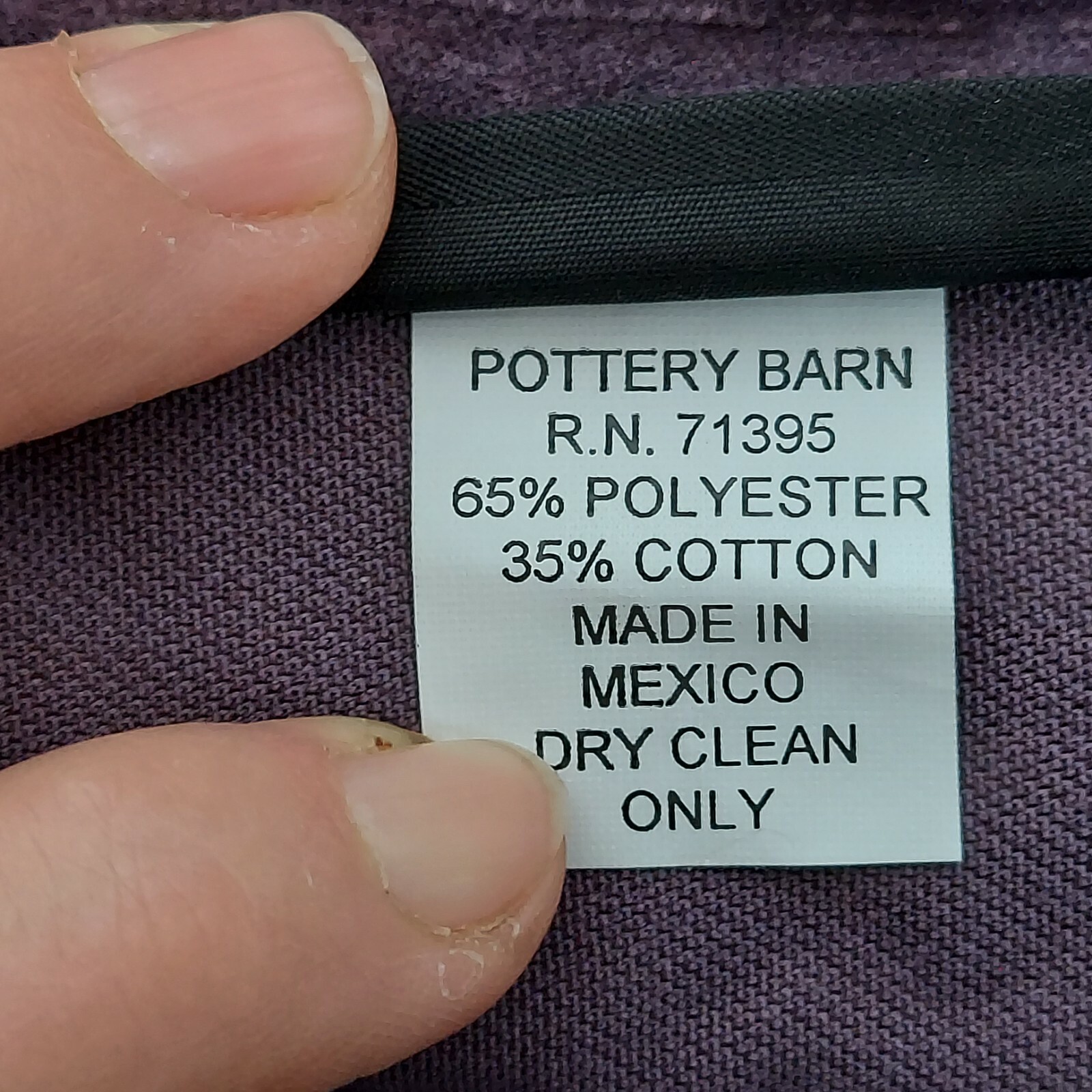 Pottery Barn Velvet Slipper Chair Slip Cover Purple Plum Lilac Boudoir Vanity 