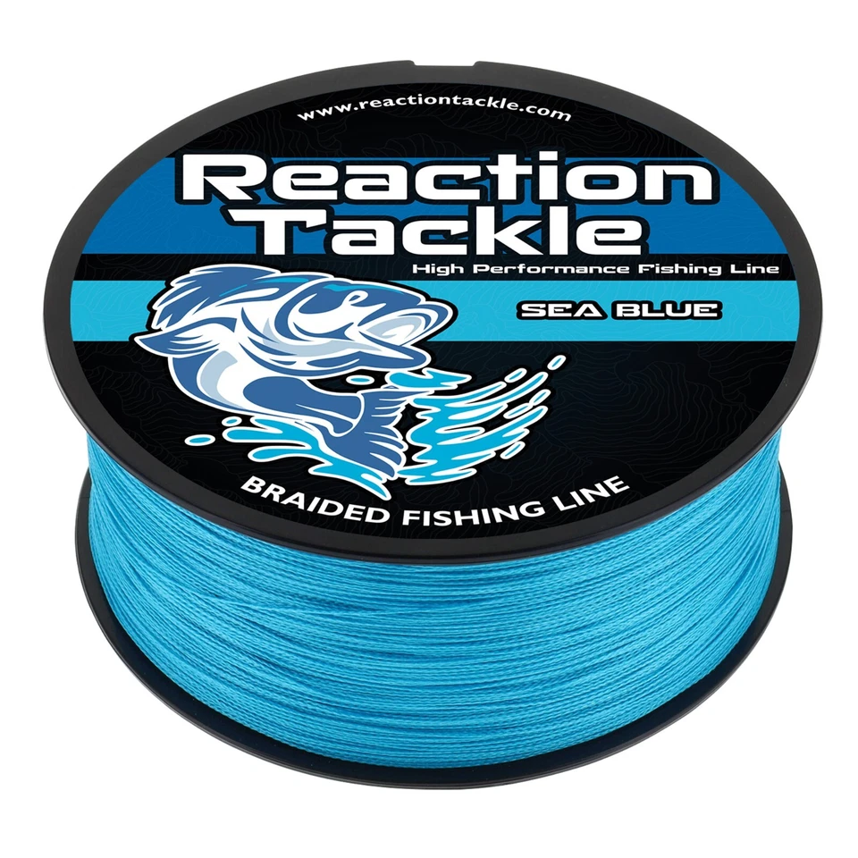 Reaction Tackle High Braided Fishing Line / Braid - Sea Blue 4 and 8 Strand - Image 3 of 4