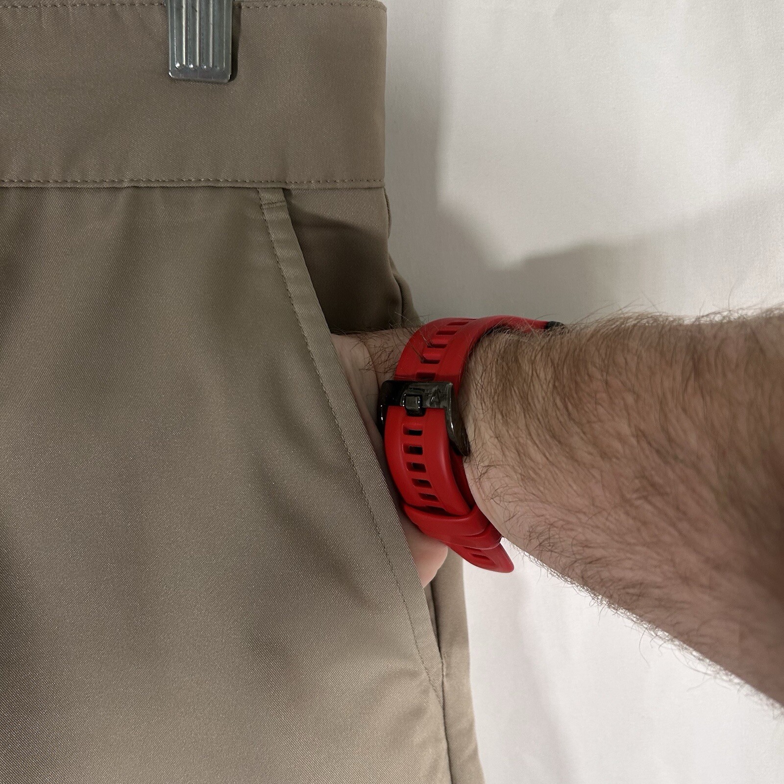 ADIDAS Golf Shorts Men's 34 Beige Climalite Polyester Chino Button Pockets thumbnail 4