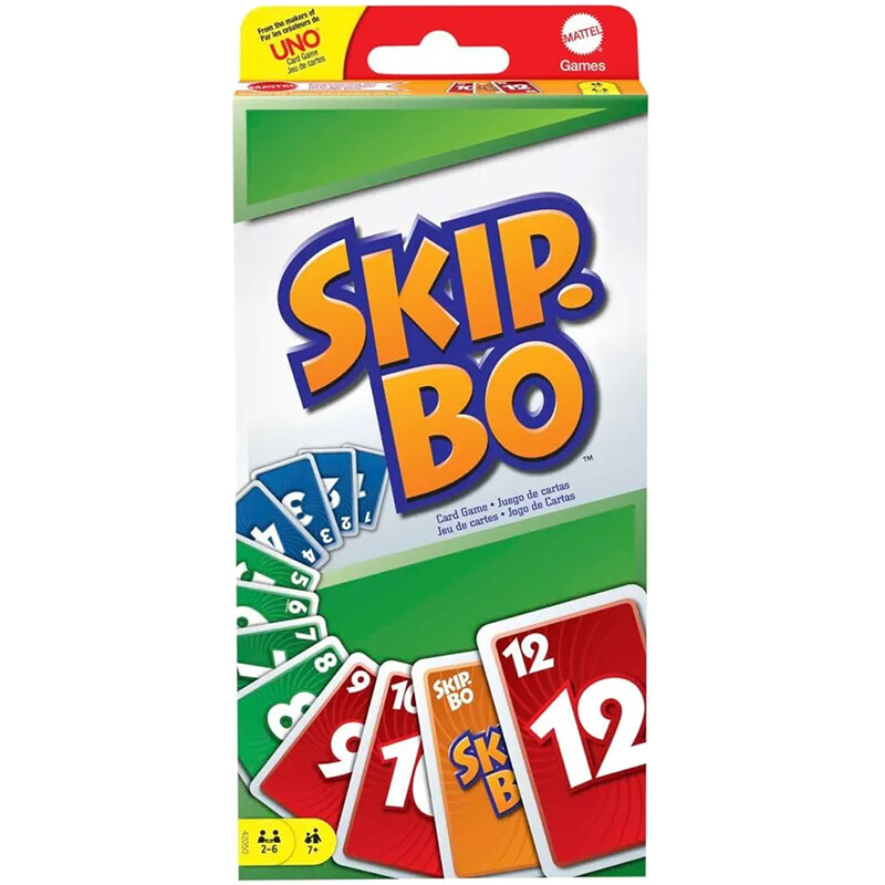 Картонный шпиль Mattel SKIP-BO Gesellschaftsspiel Фамильный шпиль Детский шпиль Skip bo 2390₽