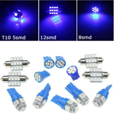 13Pcs LED Lights Interior Package Kit Ice Blue Dome Map License Plate Lamp Bulbs