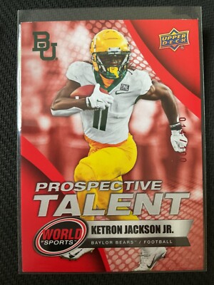 Ketron Jackson Jr.  2025 Upper Deck World of Sports Exclusives RC Card #014/100