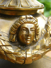 BRASS EMPIRE LAMP VERY HEAVY 5.650Kg LARGE 70CM TALL RECLAIMED COUNTRY HOUSE