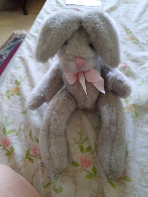 Sasco Inc Kellogg Co. 1997 Tan Bunny Rabbit Plush Stuffed Toy Pink Bow Vtg 11"