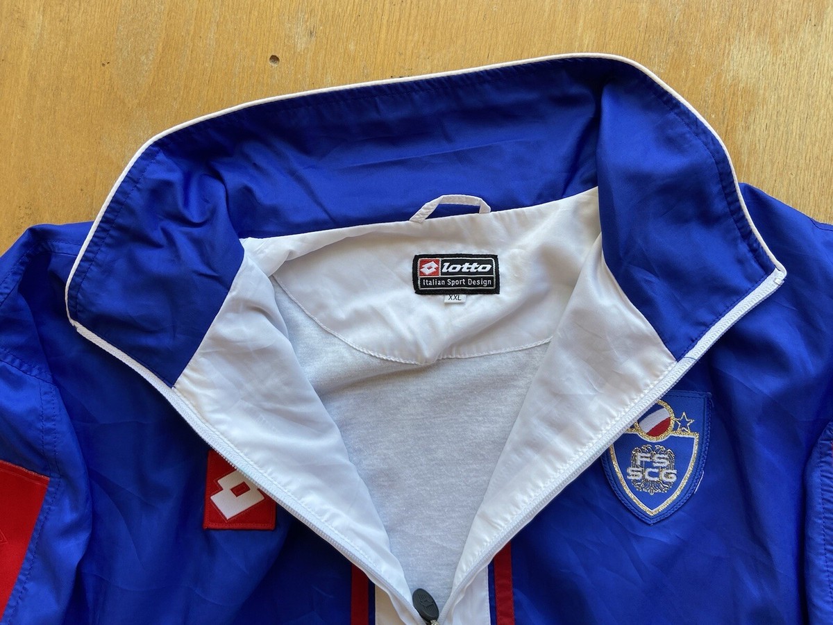YUGOSLAVIA 2000s FOOTBALL SOCCER TRACK TOP JACKET LOTTO sz XXL MEN