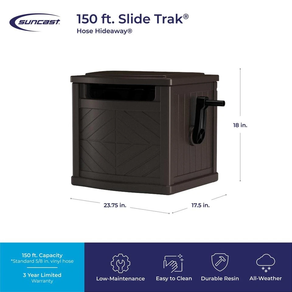 Suncast #CPLPDH150 Slide Trak Hose Hideaway. Holds up to 150 ft hose. - Image 2 of 3