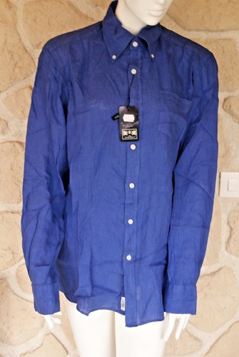 Chemise turquoise blanche neuve taille 4XL marque Monte Carlo étiquetée