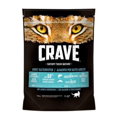 Crave Trockenfutter fr Katzen Adult mit Lachs und Weissfisch 750g | eBay.de