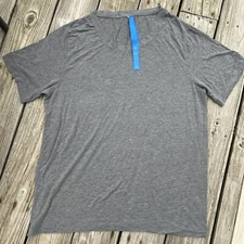 Kit & Ace Gray Crew Neck Short Sleeve Cashmere Blend T-Shirt Mens M/L Gray