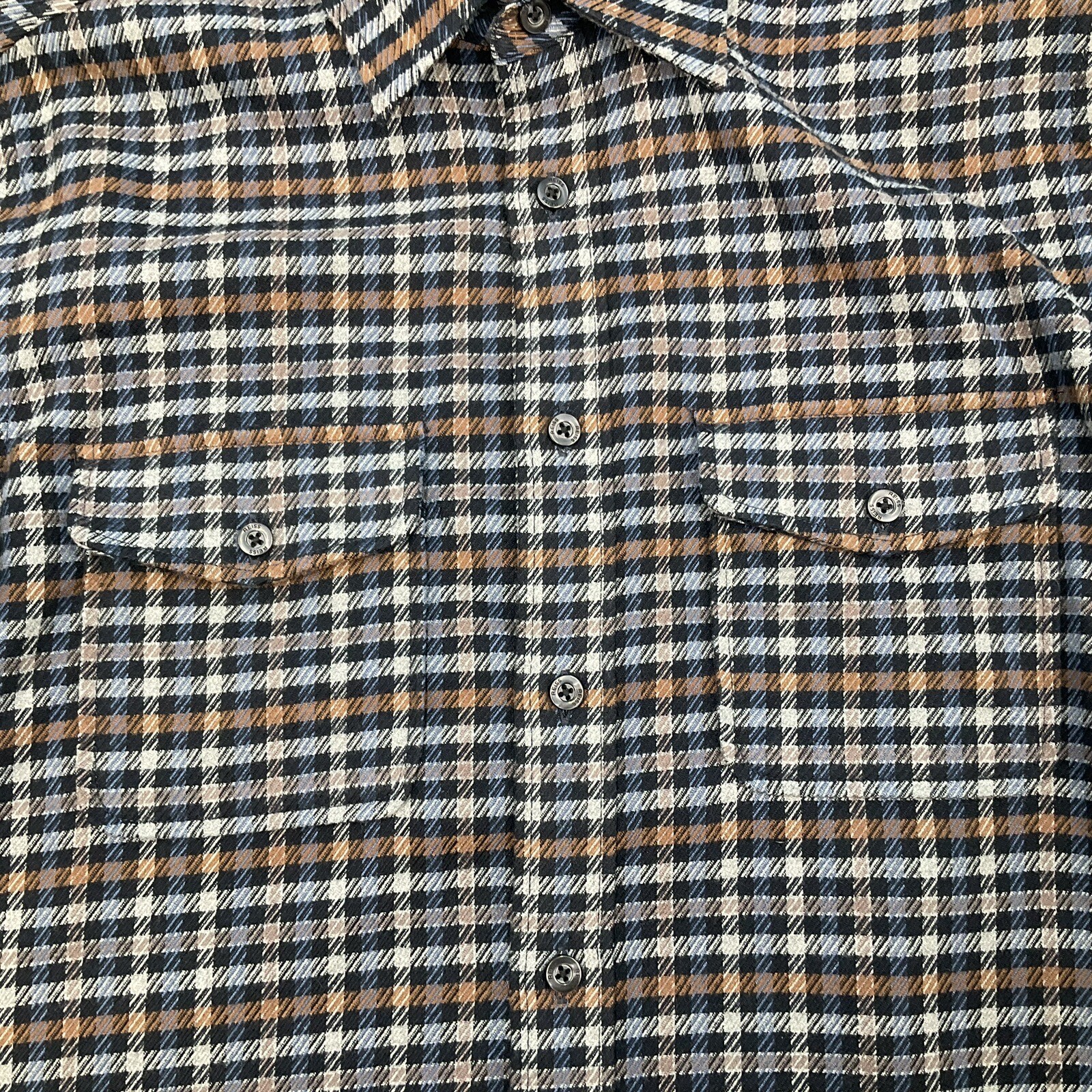 *Rare* Reiss Ash Men’s Button Check Over Shirt Regular Fit Double Pockets Small image 5
