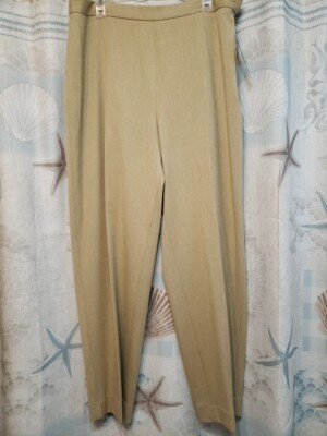 Rena Rowen Stretch 14W Women Beige Pants New