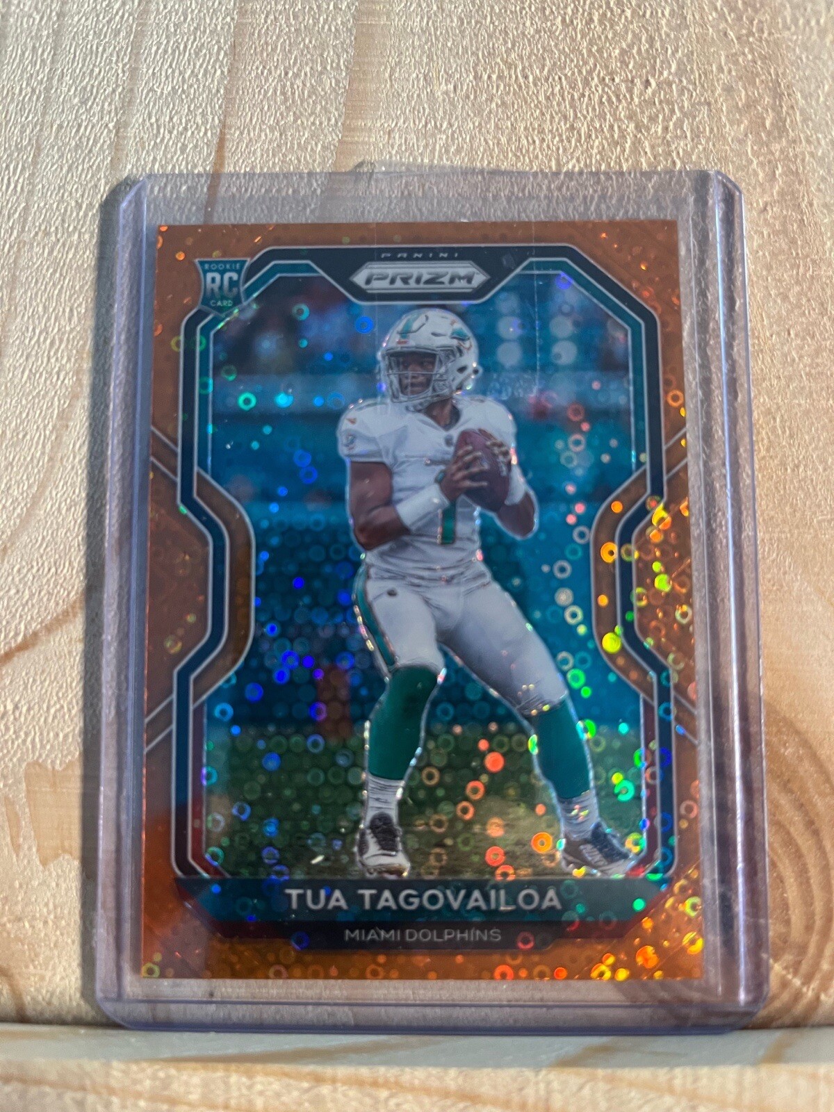 2020 Panini Prizm Tua Tagovailoa RC ORANGE DISCO Rookie Card Miami Dolphins #339