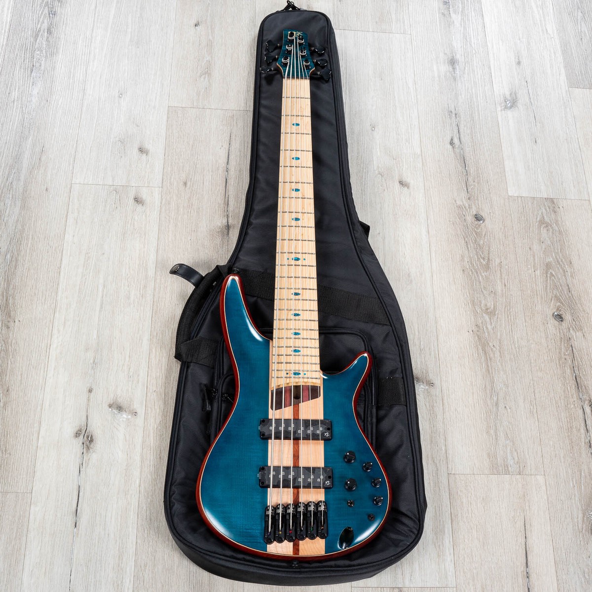 Ibanez SR1426B SR Premium 6-String Bass, Caribbean Green Low Gloss