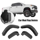 4x For Chevrolet Silverado 1500,2019-25 Mud Flap Delete Splash Guards Front Rear