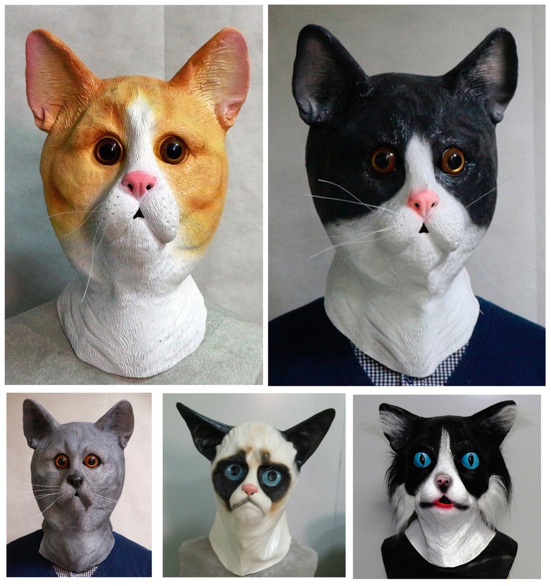 PartyHop Maschera di Gufo Maschere per Animale in Lattice Realistico Per Halloween Carnevale