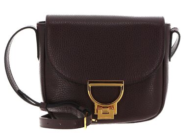 COCCINELLE Arlettis Handbag Grained Leather Umhängetasche Tasche Darkbrown 