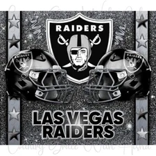 20oz Skinny Tumbler Sublimation Transfer Raiders Football Ready To Press