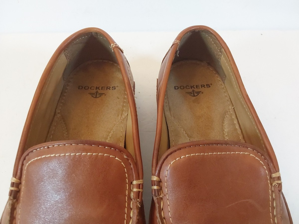 Dockers® Mens Brown Leather Slip-On Shoes Size 13M #090-9679 Amazon.com | Dockers Men main image 4