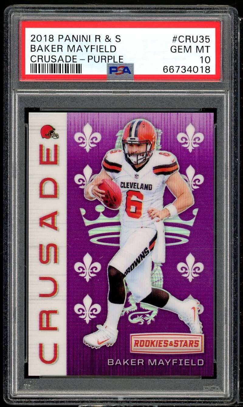 Baker Mayfield Panini Rookies & Stars Crusade #CRU35 Purple