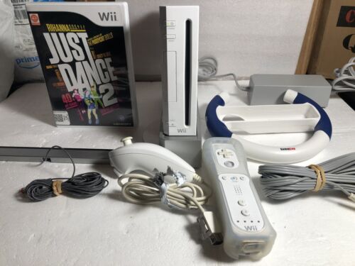 Nintendo Wii RVL-001 Console White & Just Dance 2 - Complete & Manual - OEM - Picture 1 of 12