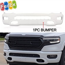 Fits 2019-2024 RAM 1500 New Body Style #PW7 Bright White Front Bumper Face Bar