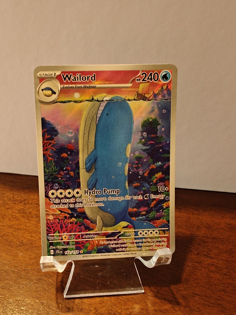 Pokemon Wailord 162/159 Sv09 Journey Together Holo Pack Fresh