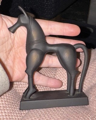 Franklin Mint GREEK GEOMETRIC Metal Horse Figur 1987 wunderschön schwer RAR