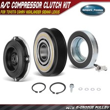 A/C Compressor Clutch Kit with 6-Groove for Toyota Camry 18-24 Highlander Sienna