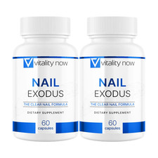 2-Pack Nail Exodus Capsules - Clear Nail Formula  Nail Health Support -120 Caps