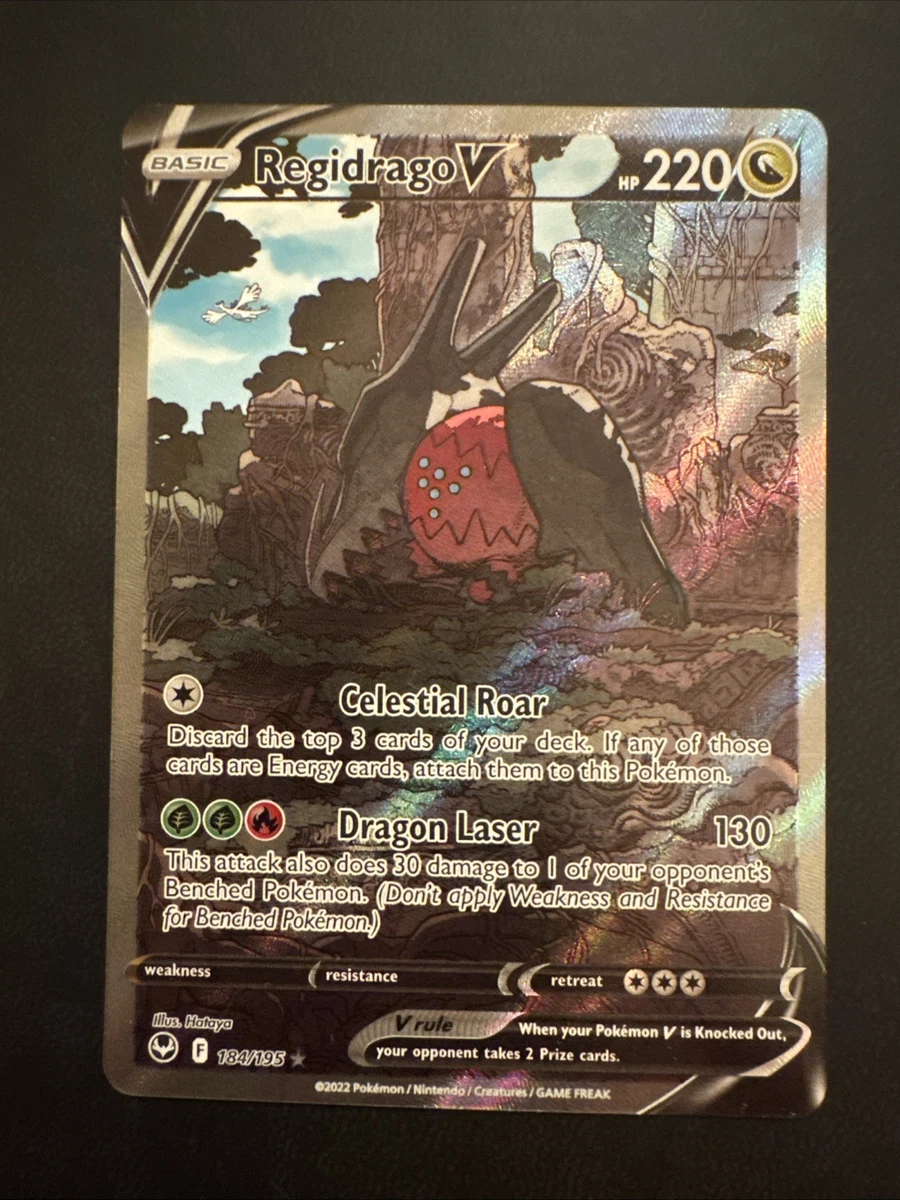 regidrago pokemon card value V - 135/195 - Silver Tempest Fire Dragon Energy (240 Regidrago - 118/189