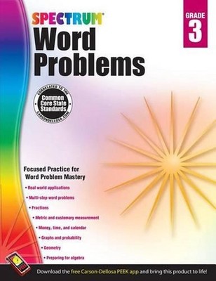 Word Problems, Grade 3: Volume 76 by Spectrum (English) Paperback Book