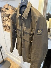 Belstaff Wax Cotton Jacket In Faded Olive Most Desirable Colour! XL Extra Large