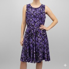 Diane von Furstenberg Purple Leopard Clara Midi Dress 10 Maximalist Designer