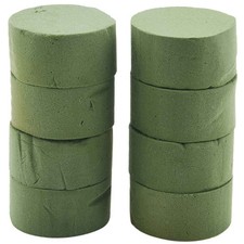 8 Pack DIY Flower Arrangement Kit Green Round Wet Floral Foam, Wedding2372