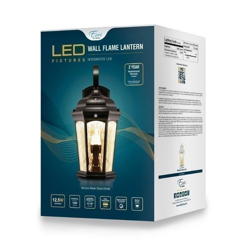Euri Lighting EFL-130W-MD Bronze LED Flame Lantern w/Photocell & Motion Sensor - Picture 2 of 8