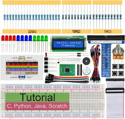 LCD 1602 Starter Kit for Raspberry Pi 5 4 B 3 B+ 400 Zero 2 W, 535-Page