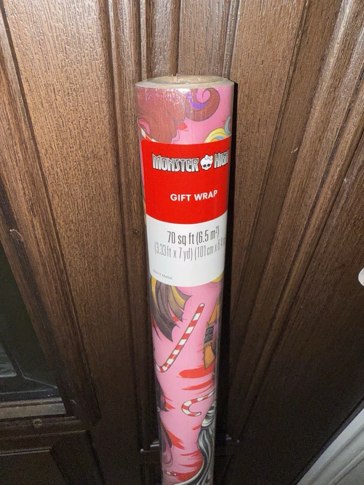 Monster High Gift Wrap Christmas Wrapping Paper 70 sq Ft Mattel 2017 - Image 3 of 4