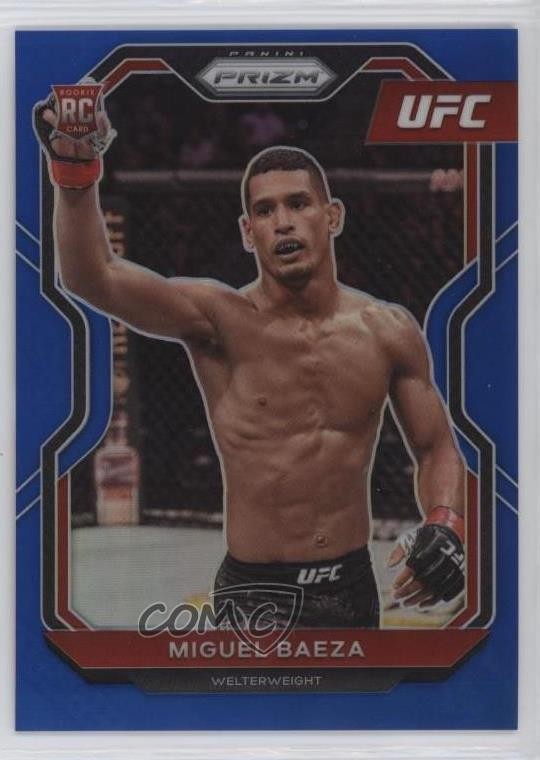 2021 Panini Prizm UFC Blue Prizm 182/199 Miguel Baeza #92 Rookie RC 05gy